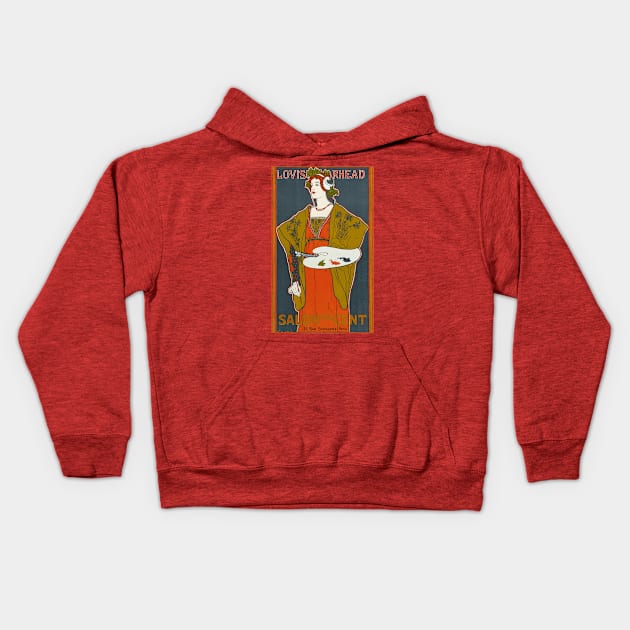 Salon des Cent poster Kids Hoodie by UndiscoveredWonders